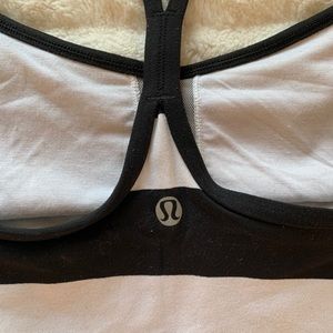 black and white stripe lululemon tank top